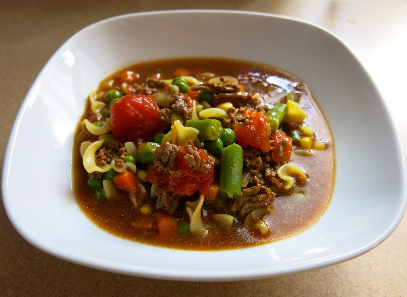 Caker Cooking Hamburger Helper Soup