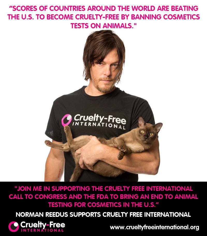 Norman Reedus joins Cruelty Free International to fight against Animal