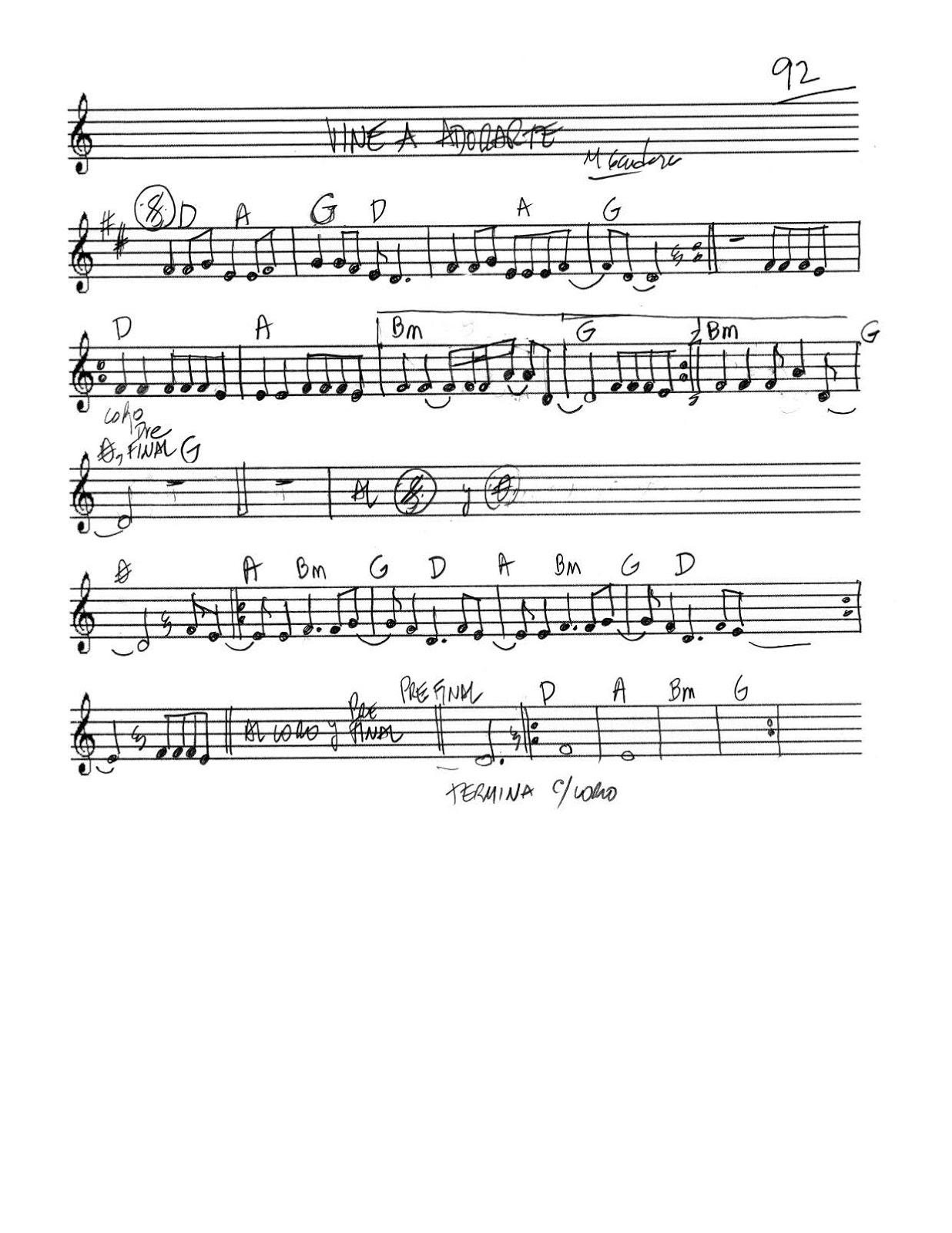 partituras cristianas: partituras de coros V/Y