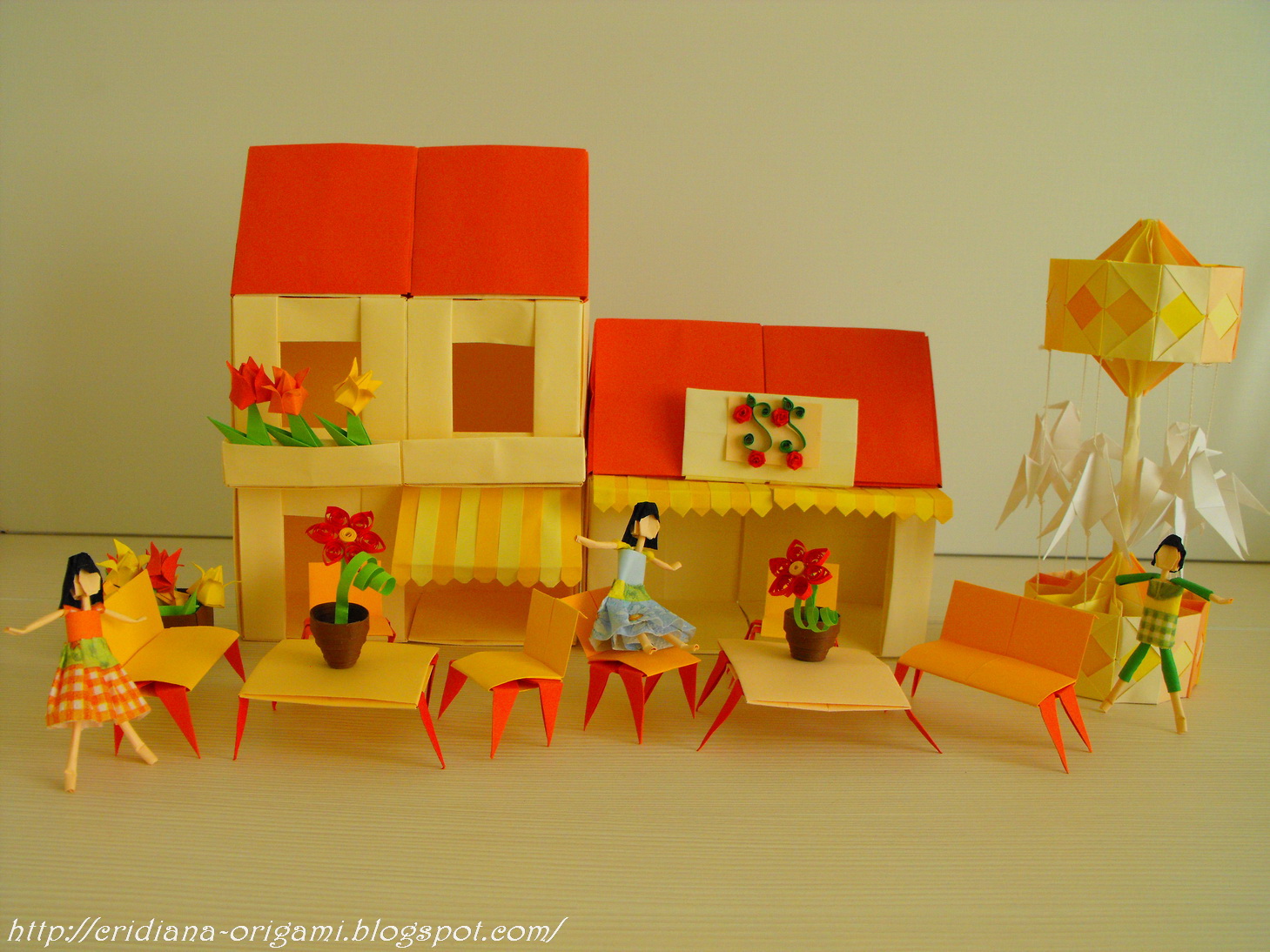 Clara's Paper Garden Origami village I