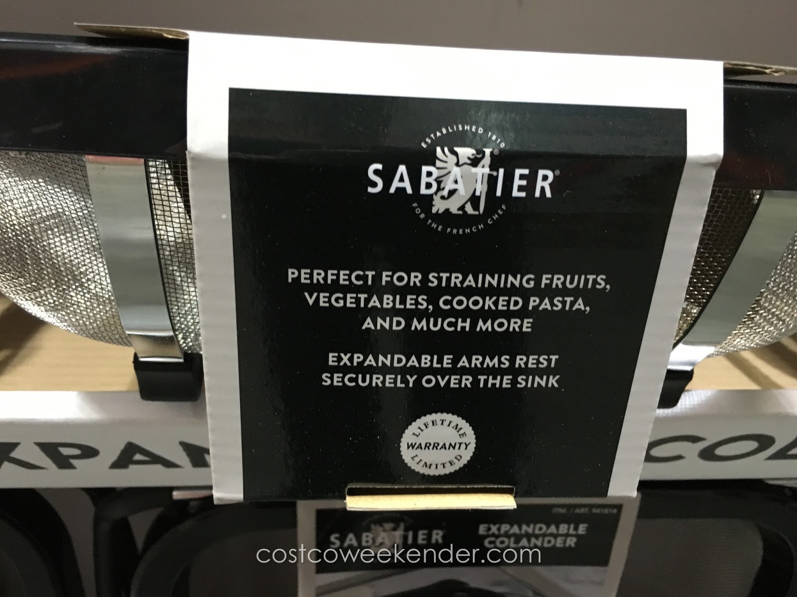 Sabatier Expandable Colander Costco Weekender
