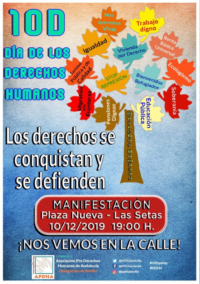 MANIFESTACIÓN en Sevilla 10 de Diciembre DÍA DE LOS DERECHOS HUMANOS