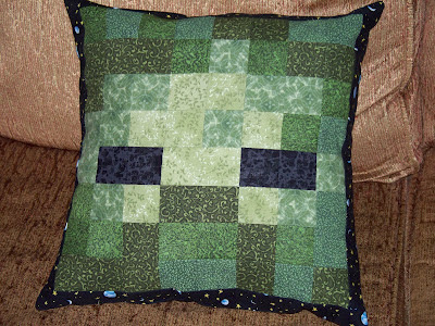 The Creative Side of Me: Minecraft Zombie Pillow