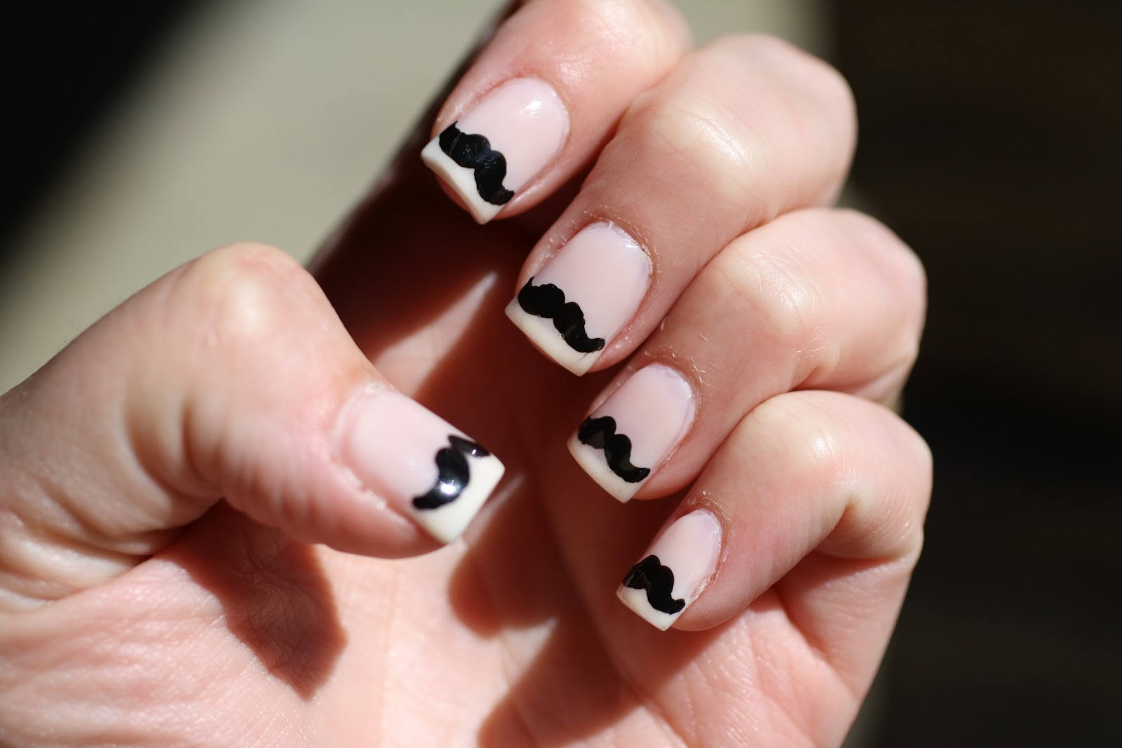 Mustache Nail Art for Short Nails on Pinterest - wide 2