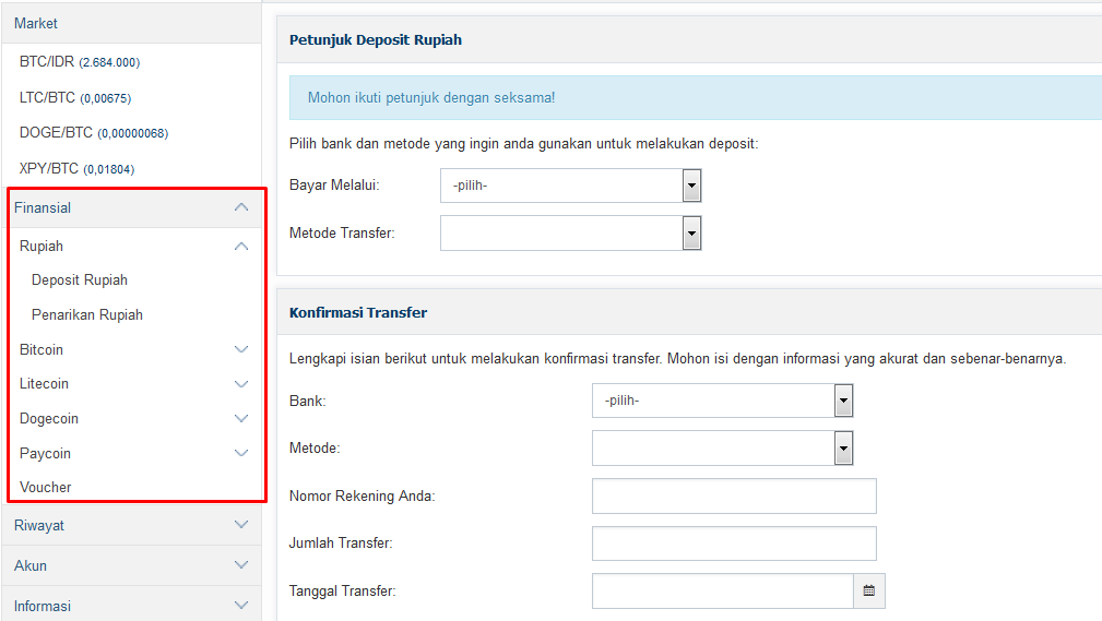 Deposit indonesia