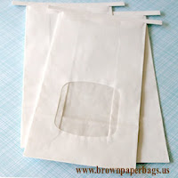 Mini white paper bags