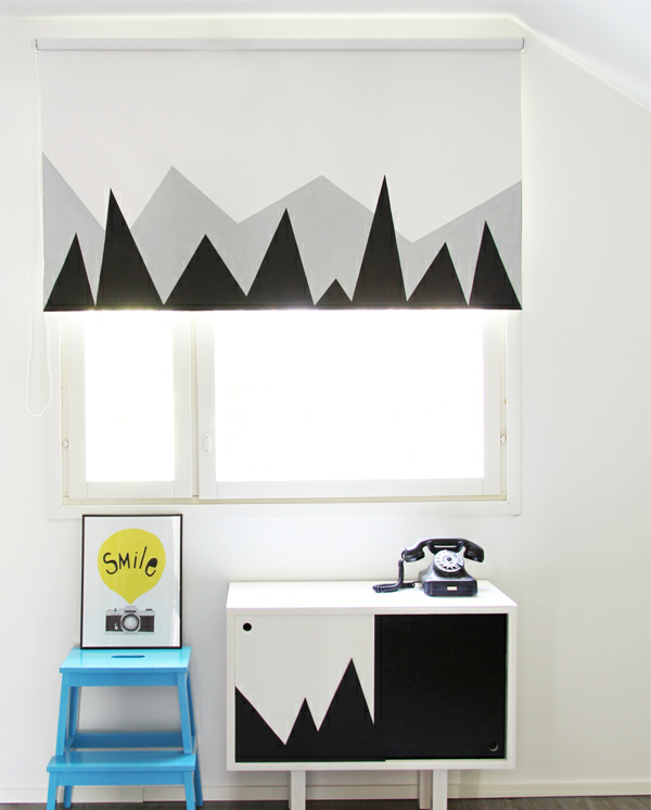 DIY Painted Window Shades Roller