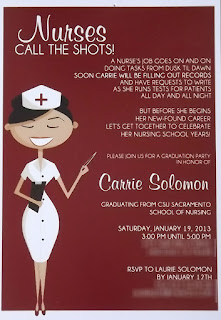 nursing school graduation party invite