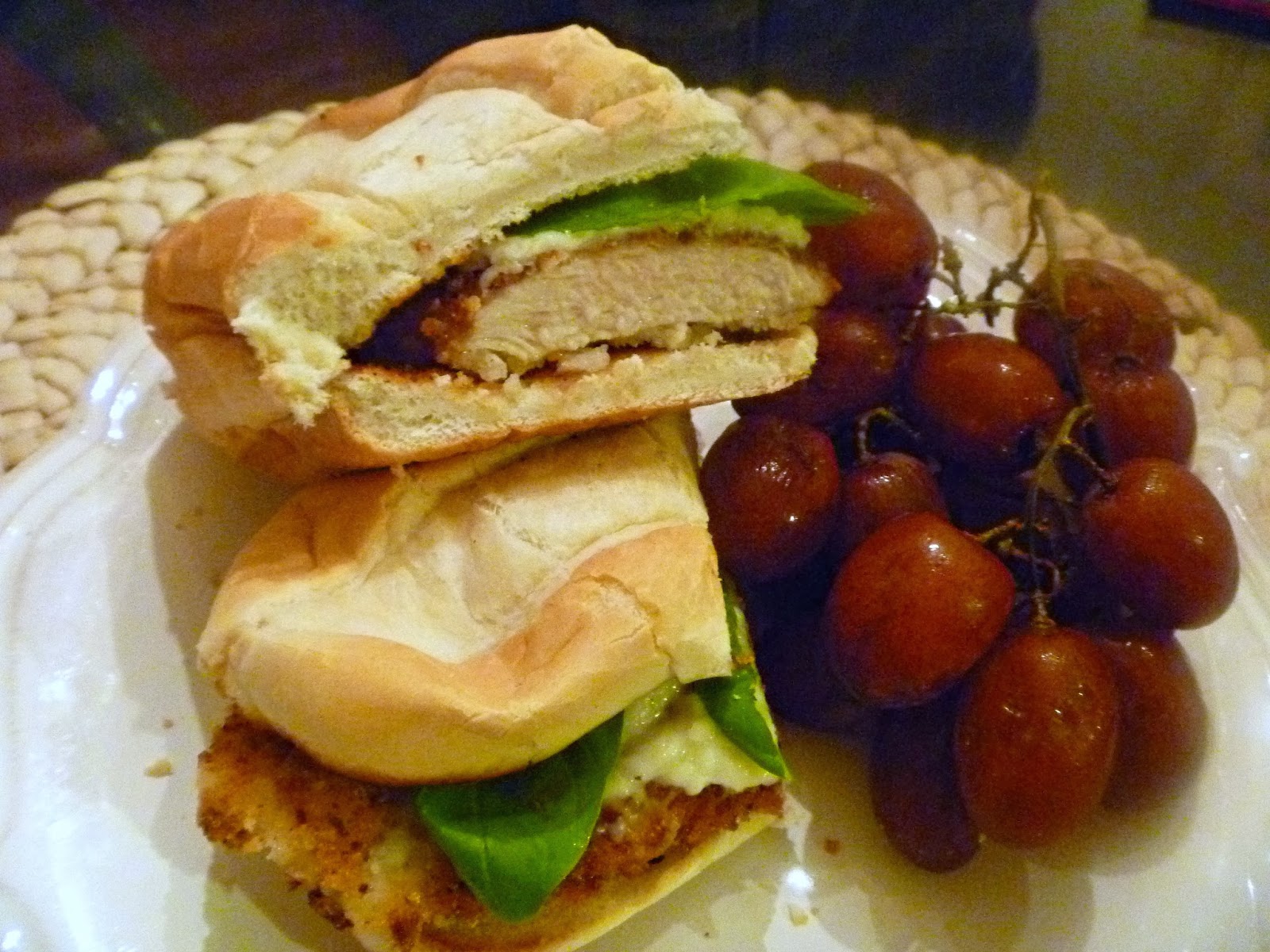 Slice of Southern Breaded Chicken & Mozzarella with Basil