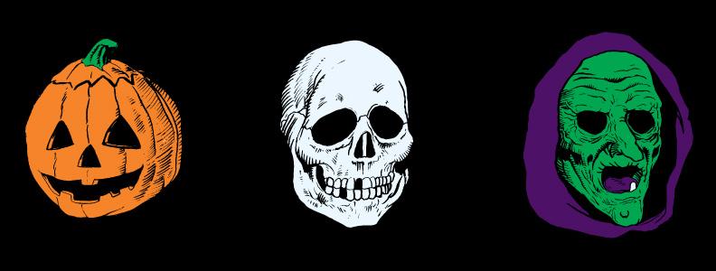 The Horrors of Halloween HALLOWEEN III Silver Shamrock Masks Artwork Part 1