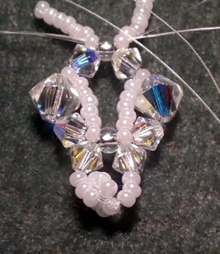 83) Beading4perfectionists Butterfly bracelet with Swarovski bicones