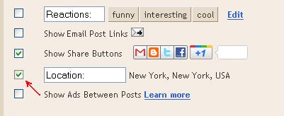From Google: Add Location in the Article Blogspot
