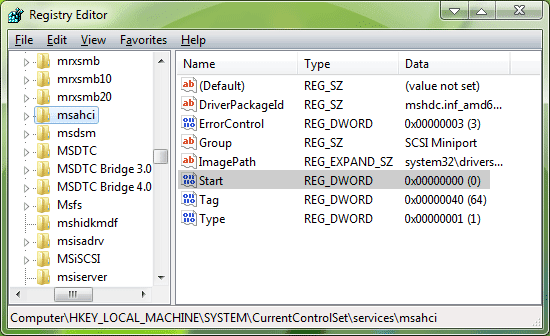 Reset SATA Hard Disk Mode AHCI Settings Mengubah SATA HD dari IDE ke AHCI / RAID di BIOS setelah Instalasi Windows