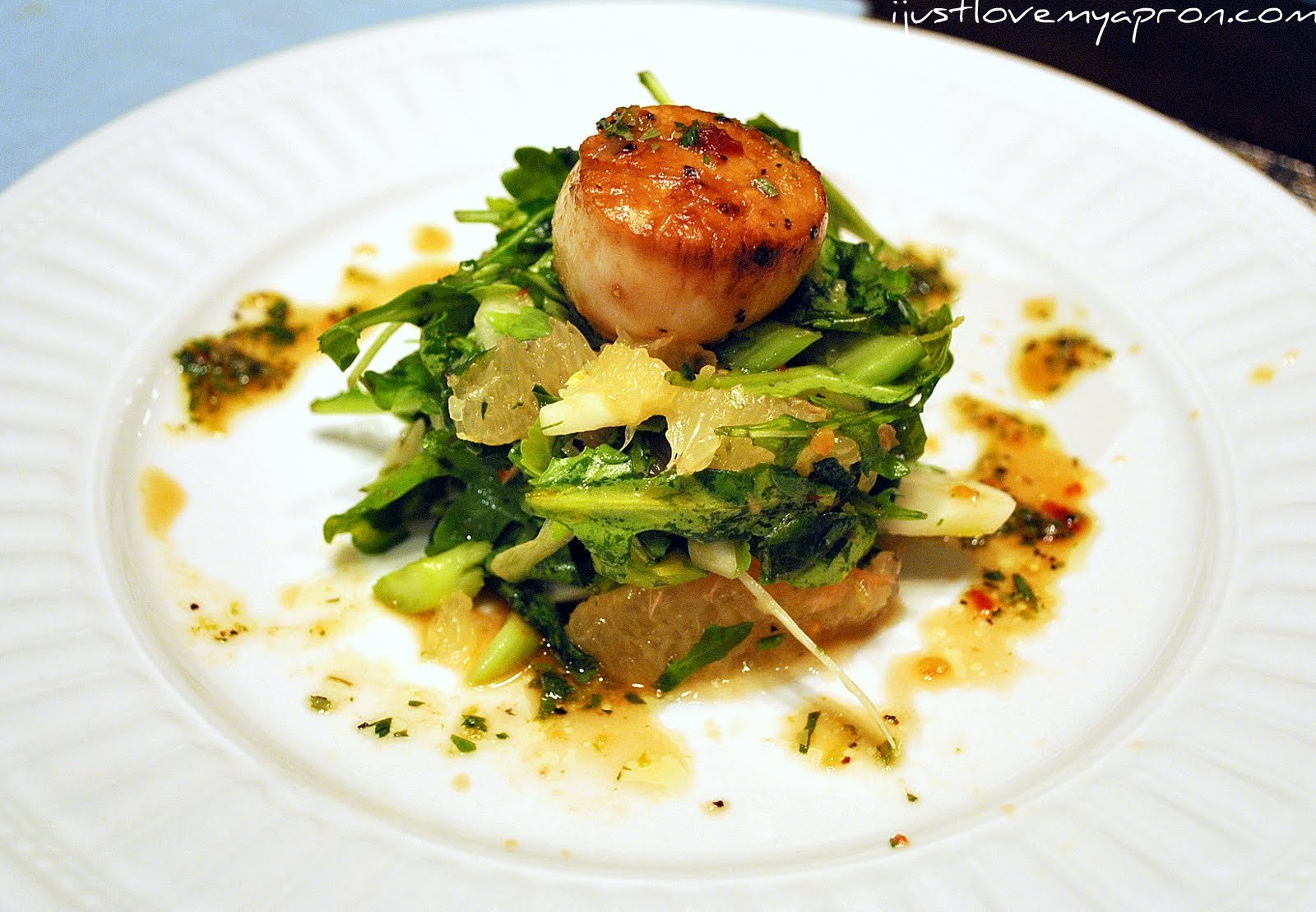I Just Love My Apron Espresso Salt Seared Scallop with Lime Grapefruit