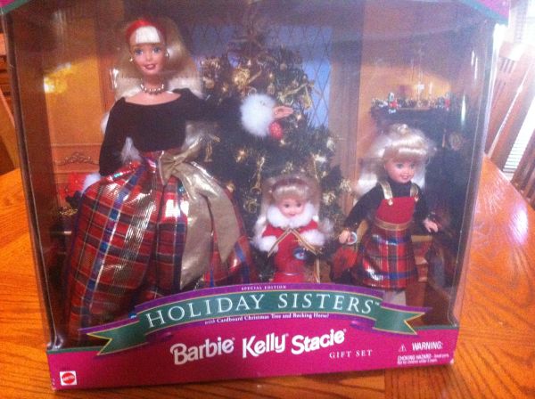 Barbie Doll Listings: Barbie Dolls For Sale: Barbie Kelly Stacie Holiday Sisters Gift Set for sale