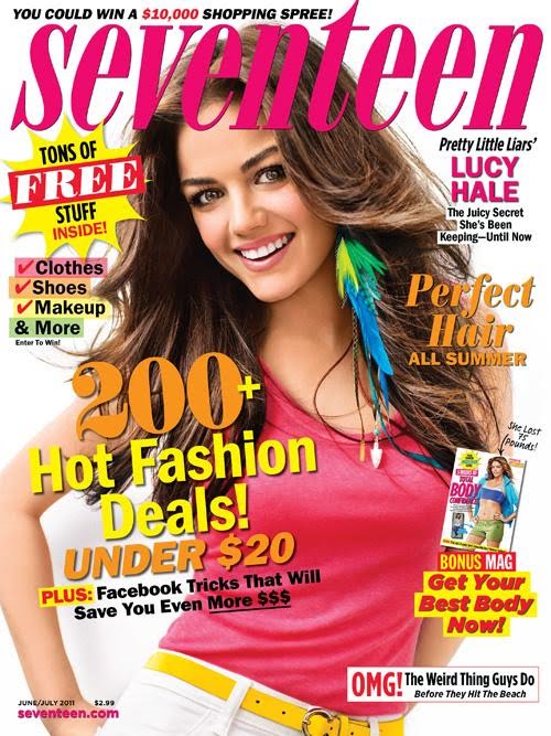 Gossip Freak: Lucy Hale Covers Seventeen Magazine June 2011 Issue
