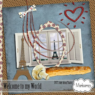 Free scrapbook kit "Welcome to my World"  from Mariscrap