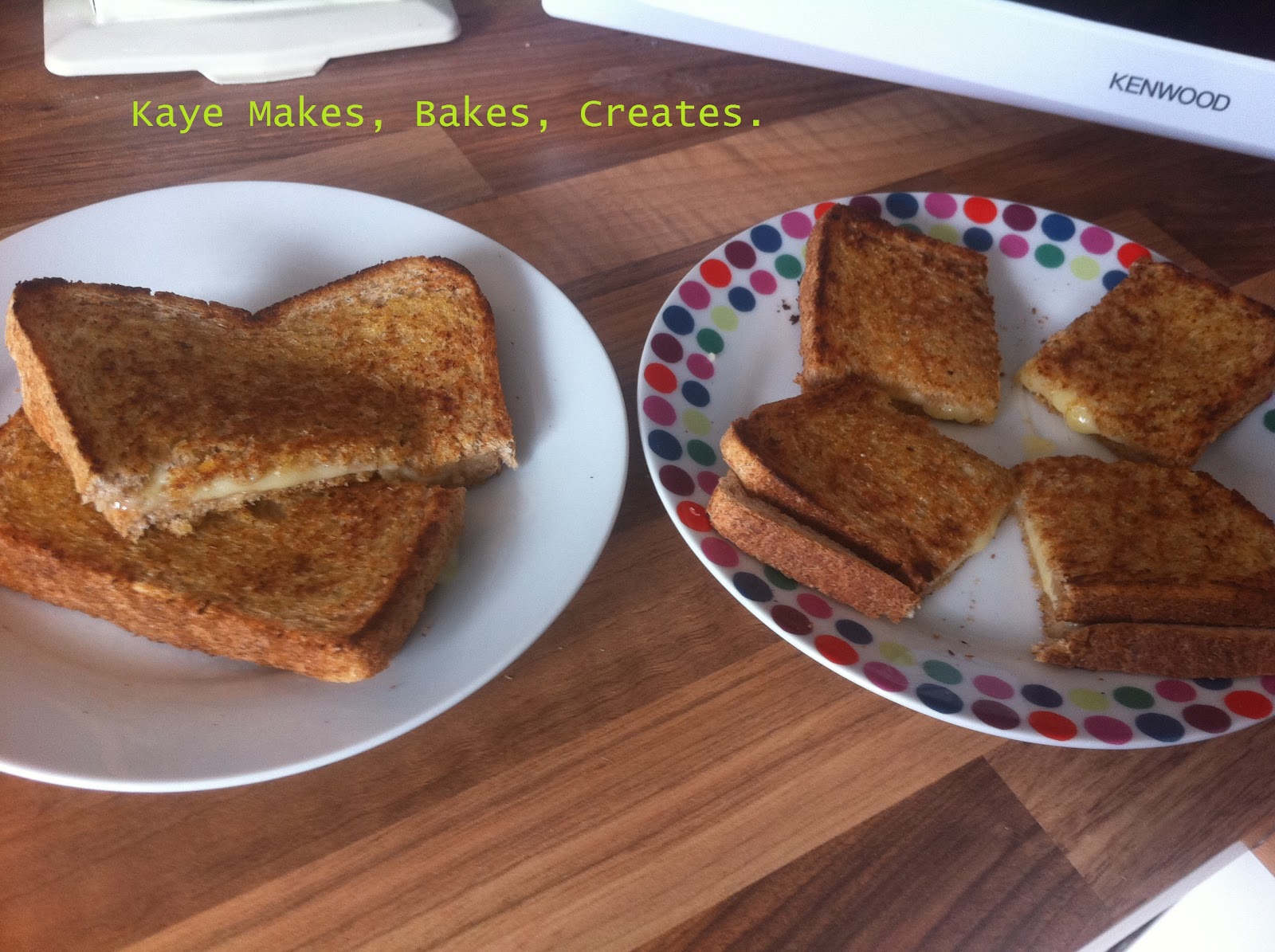 Kaye Makes, Bakes, Creates. A toddler friendly lunch grilled cheese