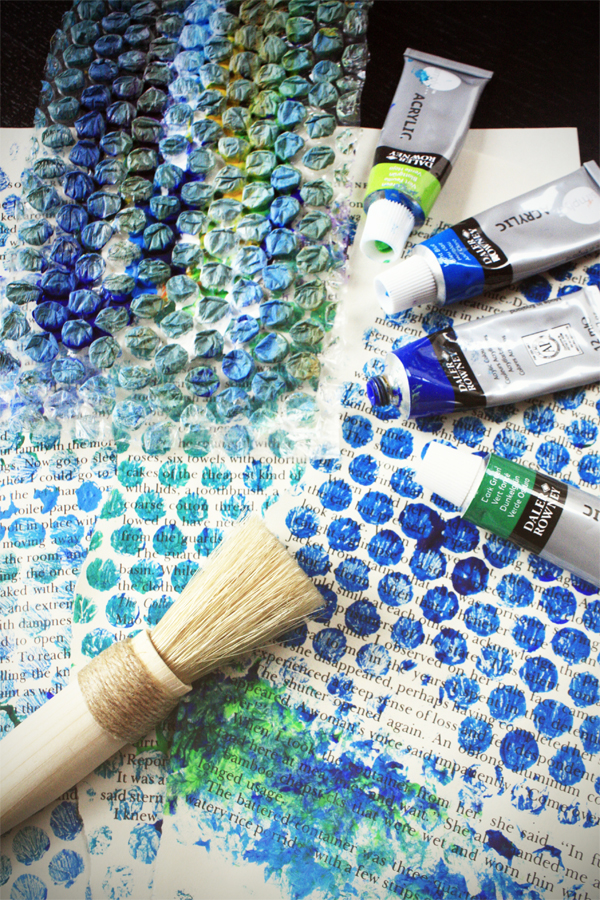 art scrap & more a sketch & a Card Painting with Bubble Wrap