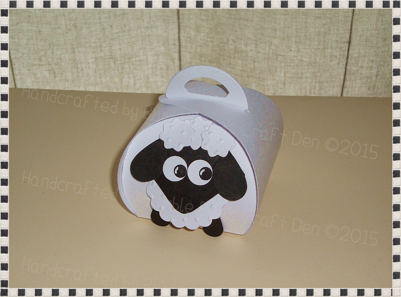 Bumble Bee's Craft Den Curvy Keepsake Sheep Treat Box with Tutorial