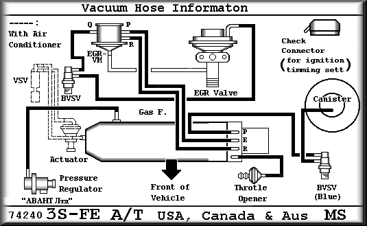 เรียนรู้ลองทำ: Vacuum Diagram : Toyota Engine 2E & 3S-FE