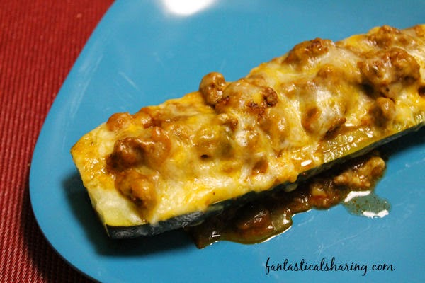 Taco Stuffed Zucchini Boats | Serve up a twist on Taco Tuesday with these delicious stuffed zucchinis! #recipe
