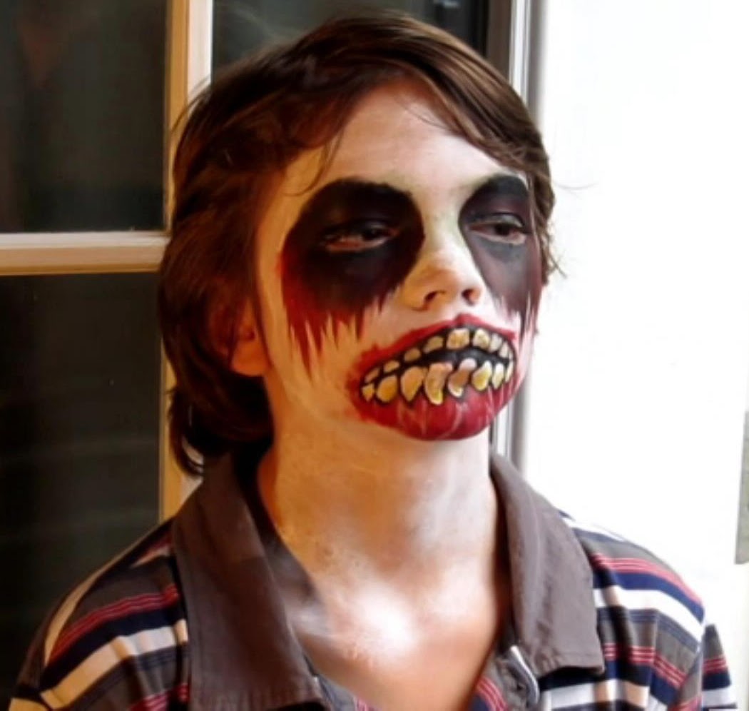 Amazing Halloween Zombie Face Paint Tutorial: Step by Step