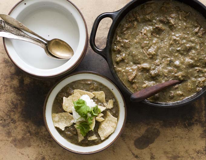 Chile verde con carne (beef green chili) Homesick Texan