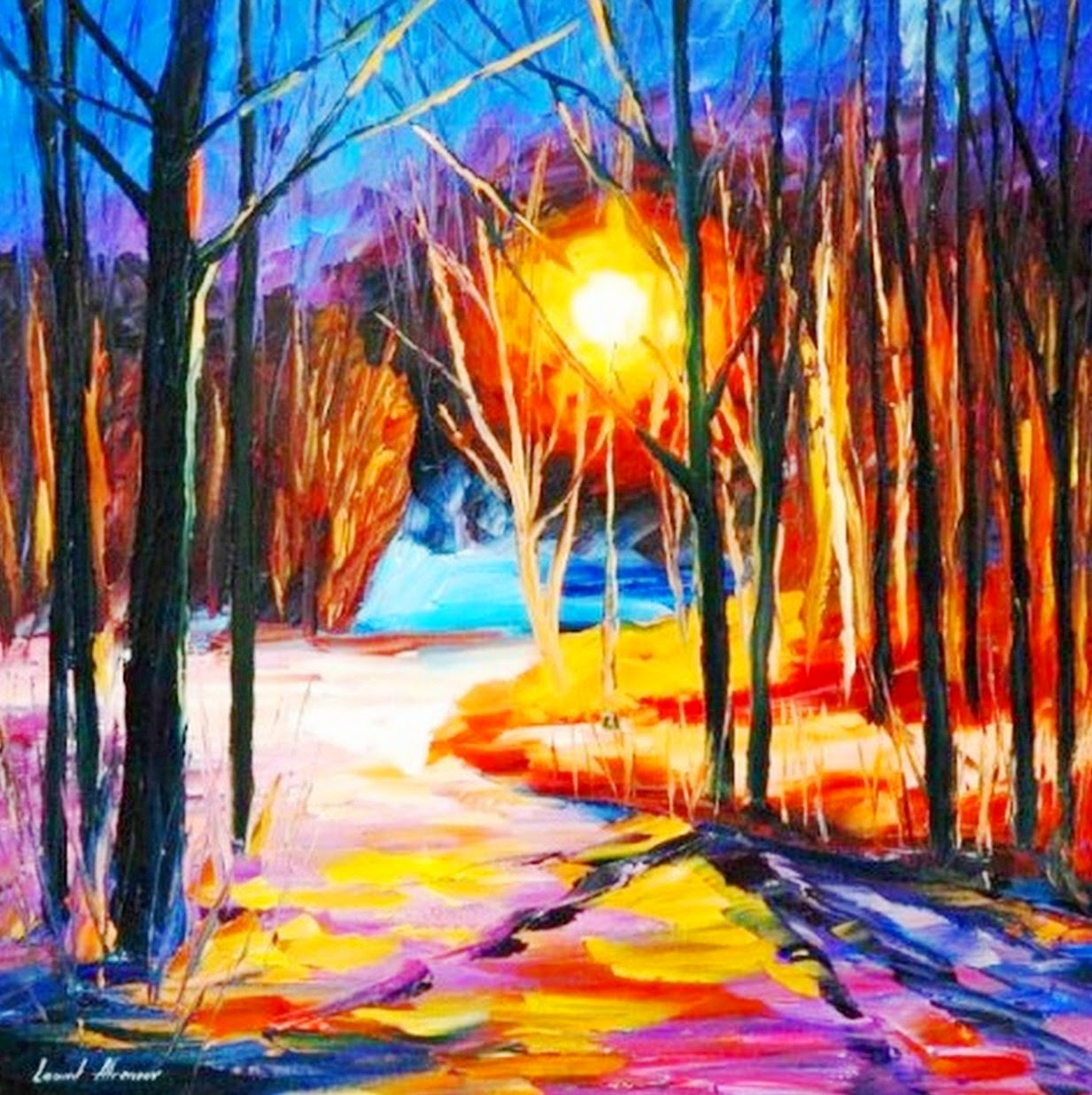 pinturas-modernas-al-oleo por-leonid-afremov pinturas-modernas-en-espatula