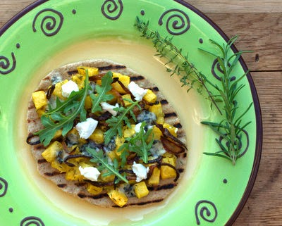 Butternut Squash Flatbread from Chaumette Vineyards & Winery♥ KitchenParade.com.