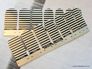 OMG Nail Polish Strips in Black Horizontal Stripe