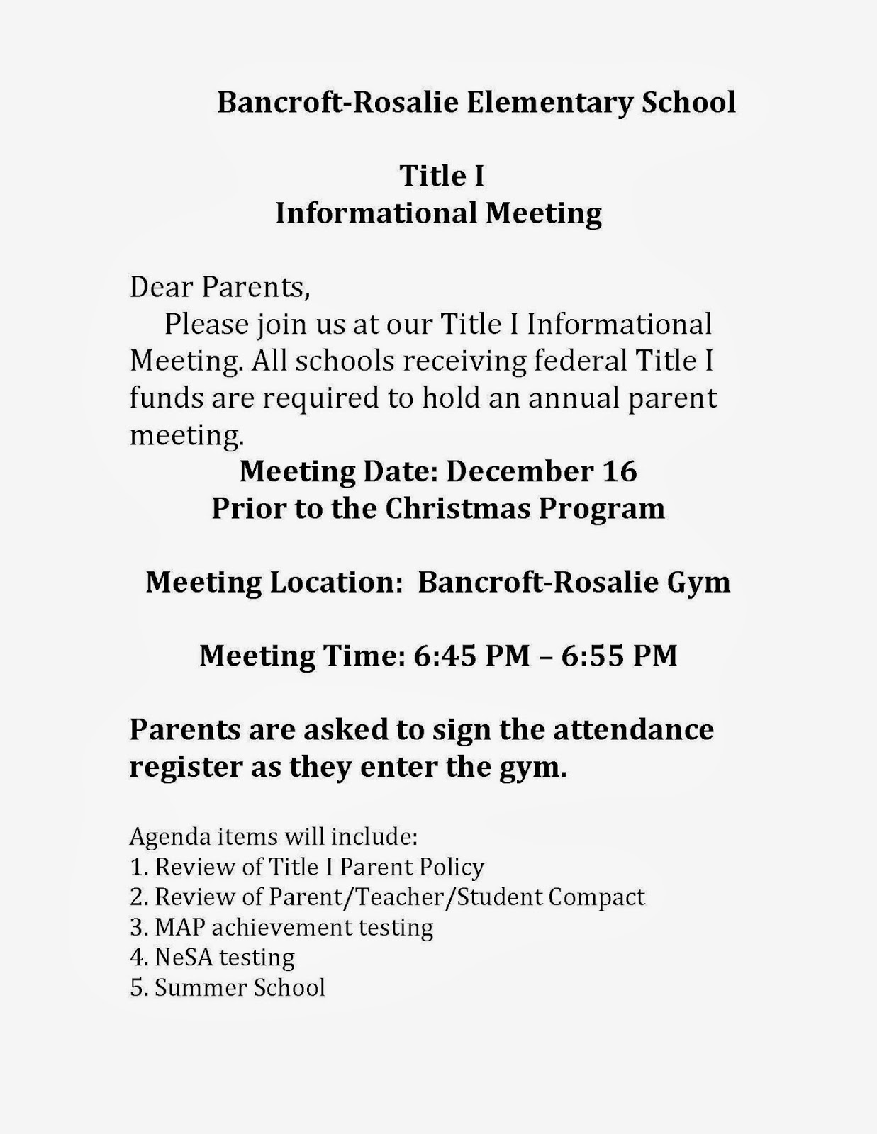parents meeting letter