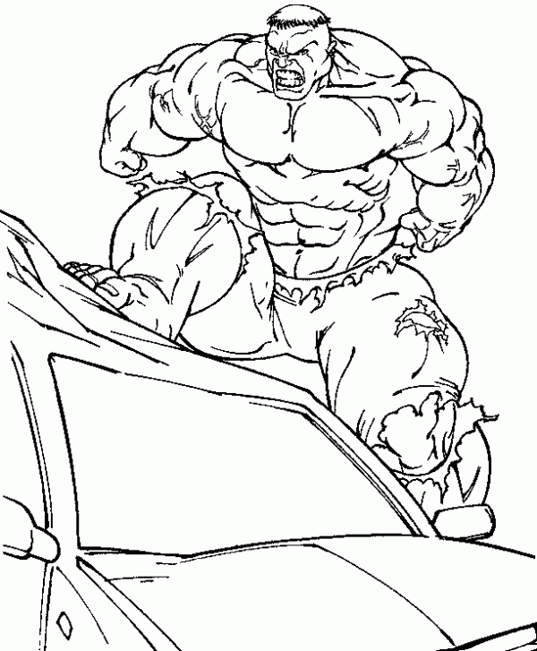 Dibujos animados para colorear: Hulk para colorear