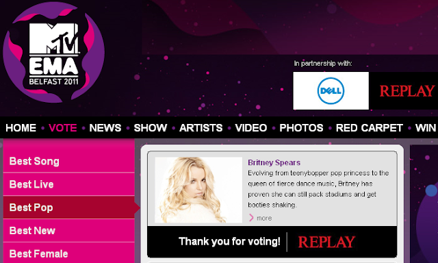 Britney Gets MTV EMA Nomination!