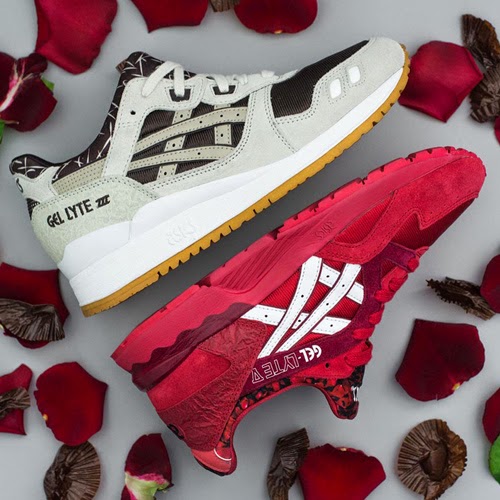 Asics Tiger zapatillas deportivas para San Valentín rosas y chocolate Asics Tiger zapatillas deportivas para San Valentín rosas y chocolate