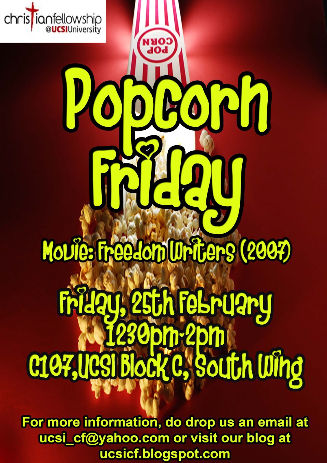 UCSI Christian Fellowship Popcorn Friday