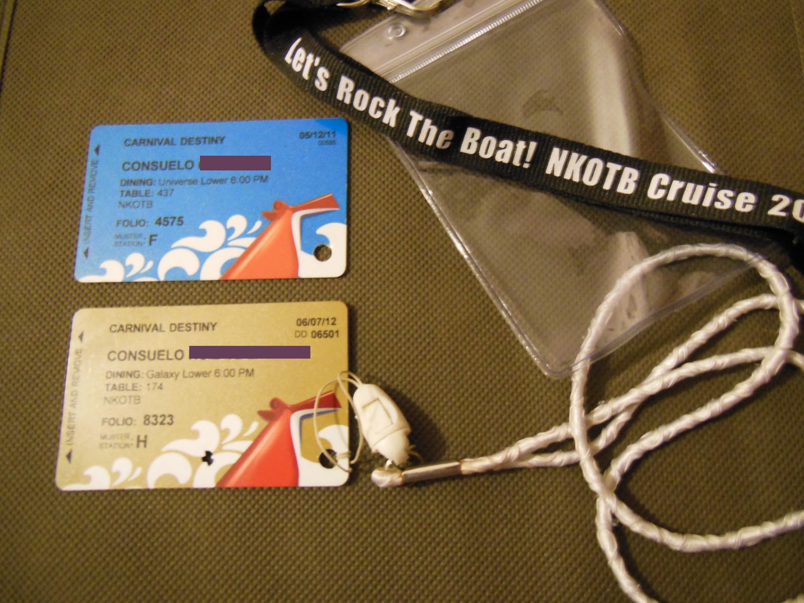 NKOTB CRUISE en Español / Crucero NKOTB Sail & Sign Card / Brazalete