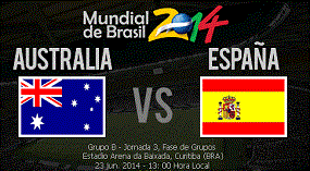 resultado final Australia vs Espana Brazil 2014 resultado final Australia vs Espana
