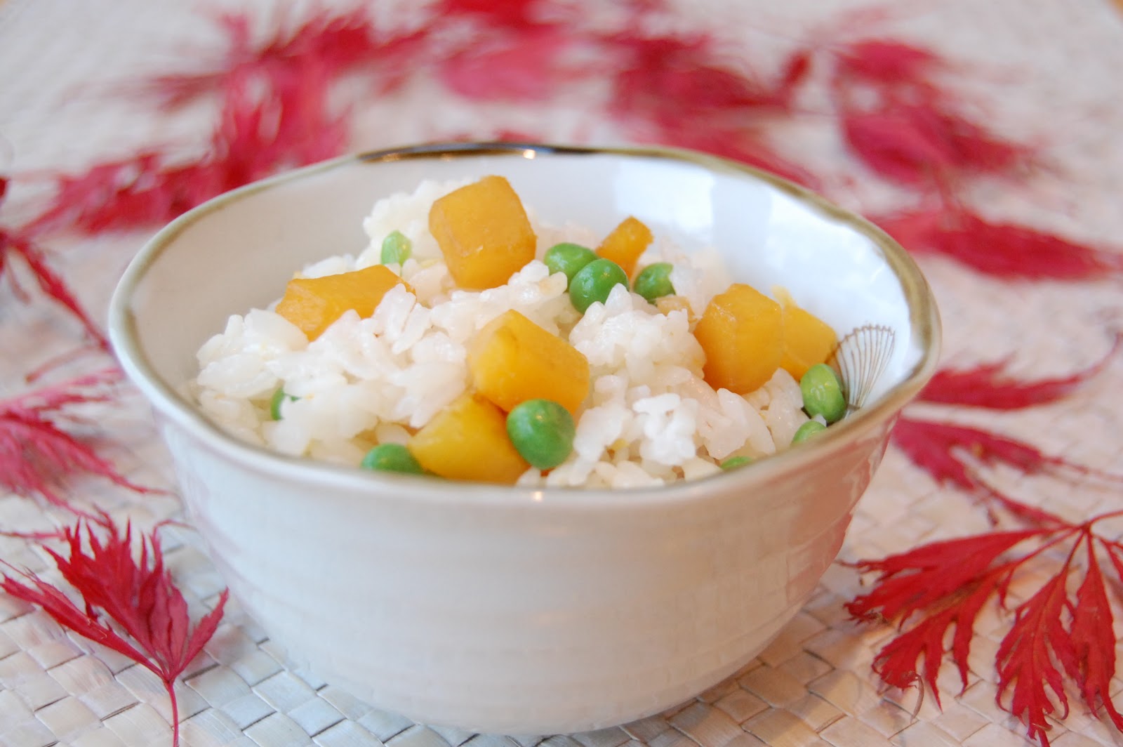 Fiona's Japanese Cooking PUMPKIN (KABOCHA) & PEA RICE