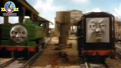 Pop Goes Thomas and his friends Duck the great western engine called railway engine Diesel the train