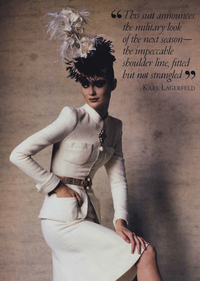The Terrier and Lobster: Ode to Coco: Shalom Harlow in Chanel Haute  Couture by Irving Penn for US Vogue April 1996