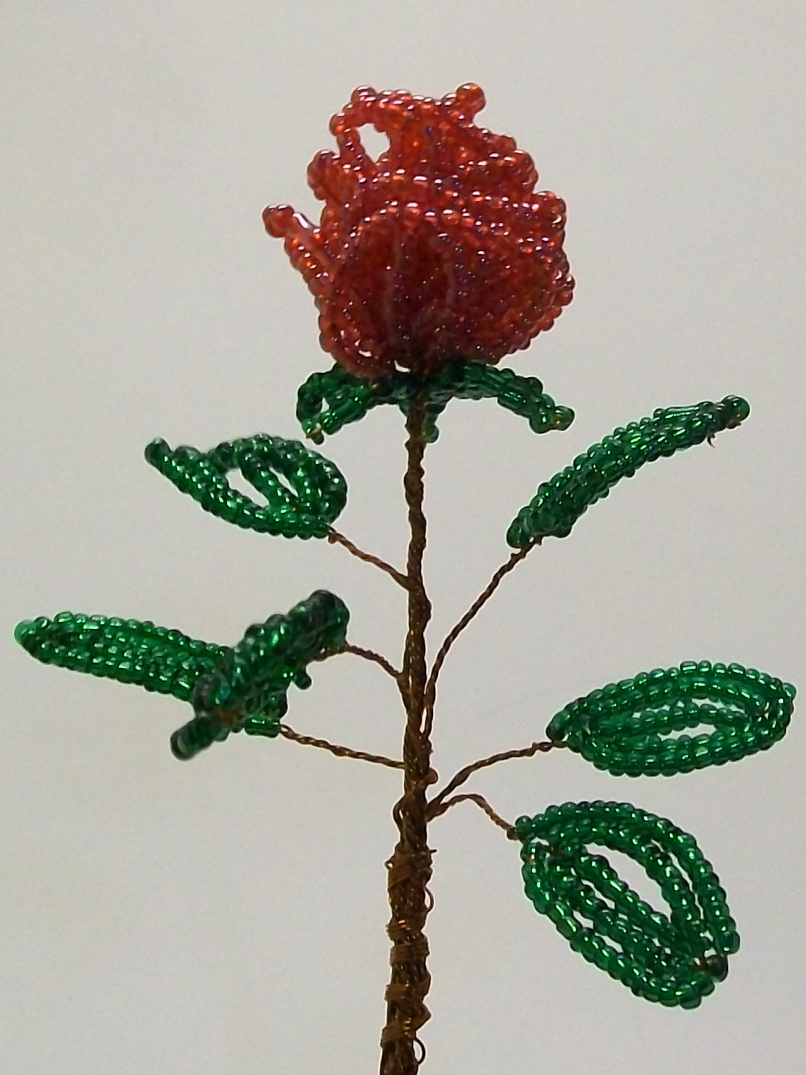 Beading for the very beginners Rose bush