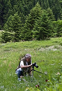 The blogger in action    on Mt. Parnassos