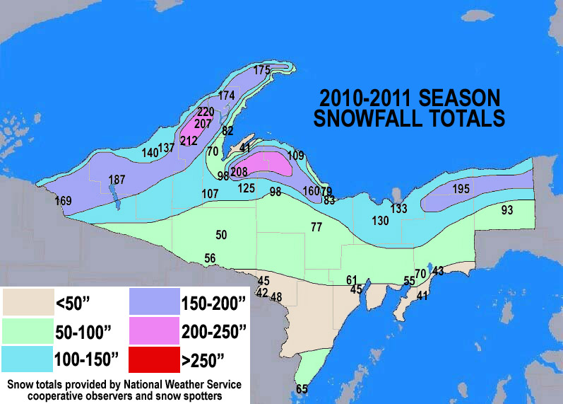 SNOWFALL TOTALS 2010-11