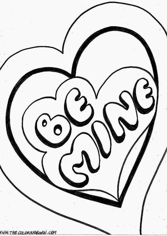 Valentine Coloring Pages To Print Color Periods Free