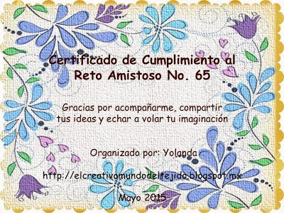 Certificado reto nº65