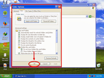 Learn how to disable show or don't show hidden files and folders in windowsXP step13 Learn how to disable show or don't show hidden files and folders in windowsXP step13