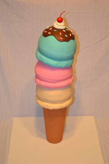 I Heart Decorating: Triple Scoop 3D Ice Cream Cone Cake ...