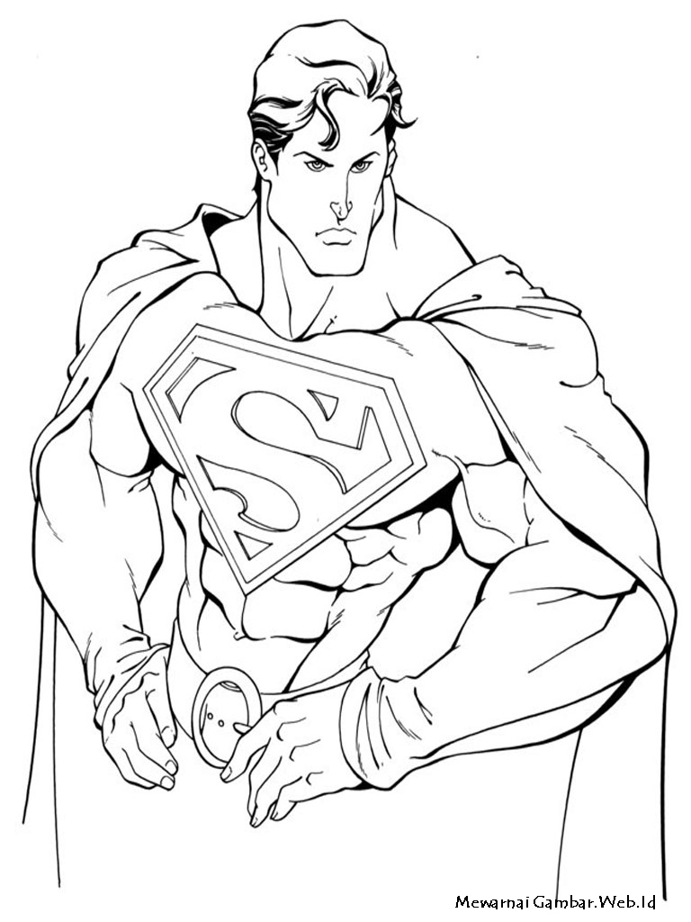 Mewarnai Gambar Superman  Mewarnai Gambar