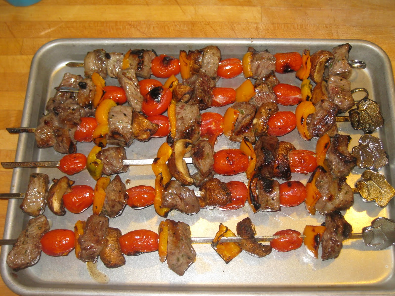 Kim's Gourmet and Garden Diary Sam's Club Beef Kabobs, Grilled Corn on